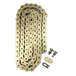 Gold 530x100 X-Ring Drive Chain Motorcycle 530 Pitch 100 Links 8200# Tensile - All