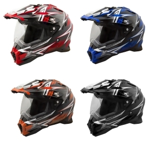 Raider Elite Eclipse Dual Sport Helmet Mx Atv Dirt Bike Off Road Motorcycle Dot - L