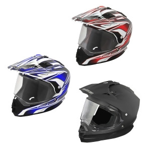 Adult Raider Edge Dual Sport Helmet Mx Atv Dirt Bike Off Road Motorcycle Dot Ece - M