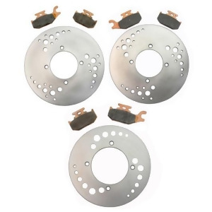 Front Rear Brake Rotors and Pads Can Am Outlander 800 Std Xt 4x4 2007 2008 - All
