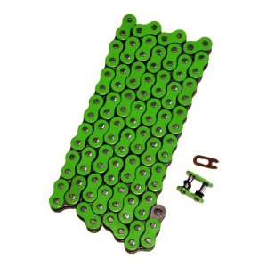 Green 525x126 O-Ring Drive Chain Motorcycle 525 Pitch 126 Links 8200# Tensile - All