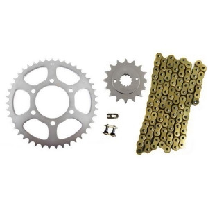 Gold 520x112 O-Ring Drive Chain 16/43 Gearing Kawasaki 16T 43T Sprockets - All