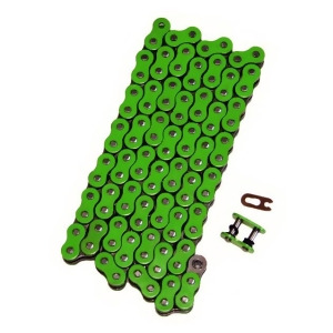 Green 525x102 O-Ring Drive Chain Motorcycle 525 Pitch 102 Links 8200# Tensile - All