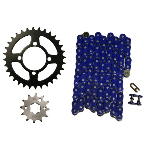 Blue 520x74 O-Ring Drive Chain 12/32 Sprockets 2004-2013 Yamaha Grizzly 125 - All