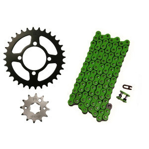 Green 520x74 O-Ring Drive Chain 12/32 Sprockets 2004-2013 Yamaha Grizzly 125 - All