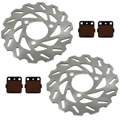 TRX400X Sportrax Rear Disc Brake Rotor Wave Pattern /& Brake Pads Honda TRX400EX