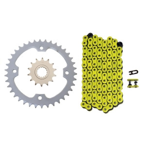 Yellow 520x98 O-Ring Chain 14/38 Sprockets Yamaha Raptor 700 Yfz450r Yfz450x - All