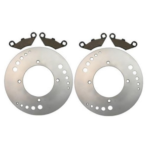 Front Brake Rotors with Pads Polaris Hawkeye 300 2x4 2007 2008 2009 - All