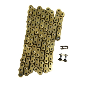 Gold 520x74 O-Ring Drive Chain 520 Pitch 74 Pins Includes Clip Style Master Link - All