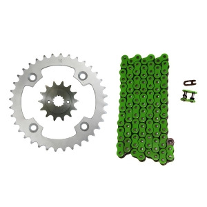 Green 520x96 O-Ring Drive Chain 14/36 Sprockets Suzuki Lt-r450 Quadracer 450 - All