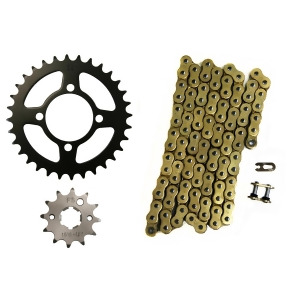 Gold 520x74 Drive Chain 12/32 Sprockets 2004-2013 Yamaha Grizzly 125 Yfm125 - All