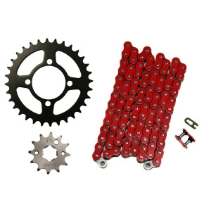 Red 520x74 O-Ring Drive Chain 12/32 Sprockets 2004-2013 Yamaha Grizzly 125 - All