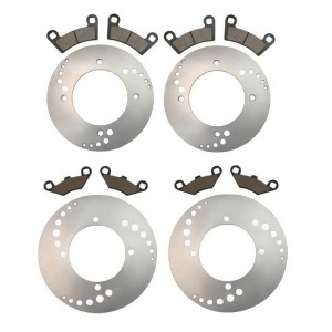 Front Rear Brake Rotors and Pads- Polaris Ranger 800 Rzr S 2009 2010 2011 2012 - All