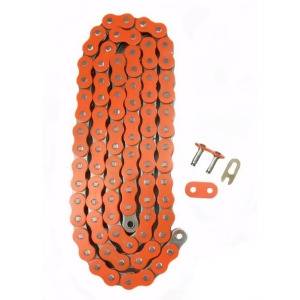Orange 530x126 O-Ring Drive Chain Motorcycle 530 Pitch 126 Links 8200# Tensile - All