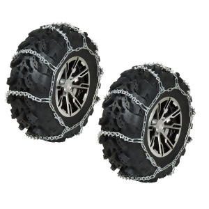 Atv / Utv Tire Chains V-bar Ice Snow 62 For Oversized 26 Tires - All