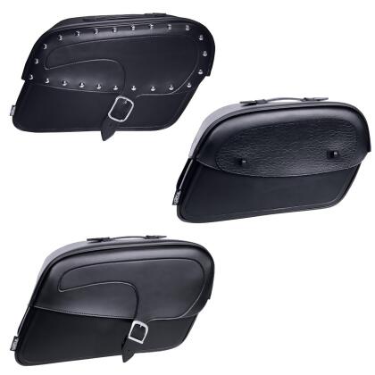 Castle Kickback Motorcycle Saddlebags Saddle Bags Pair Luggage PVC Leather 