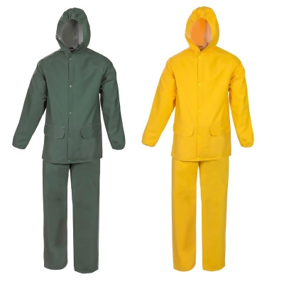 Youth Mossi SX PVC Rain Suit Rain Jacket & Pants Waterproof Yellow or Olive Drab 