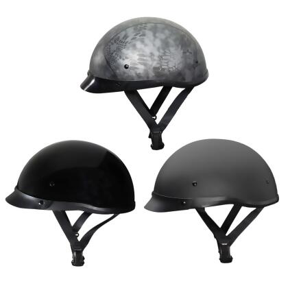 Adult Fulmer Shorty Motorcycle Helmet Half Helmet - 300 PHANTOM - DOT Approved 