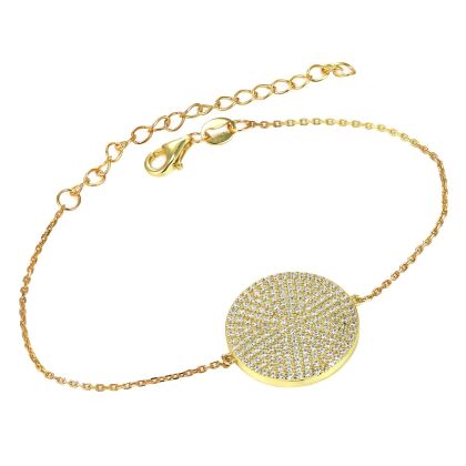 KAMILA - Pave Coin Bracelet