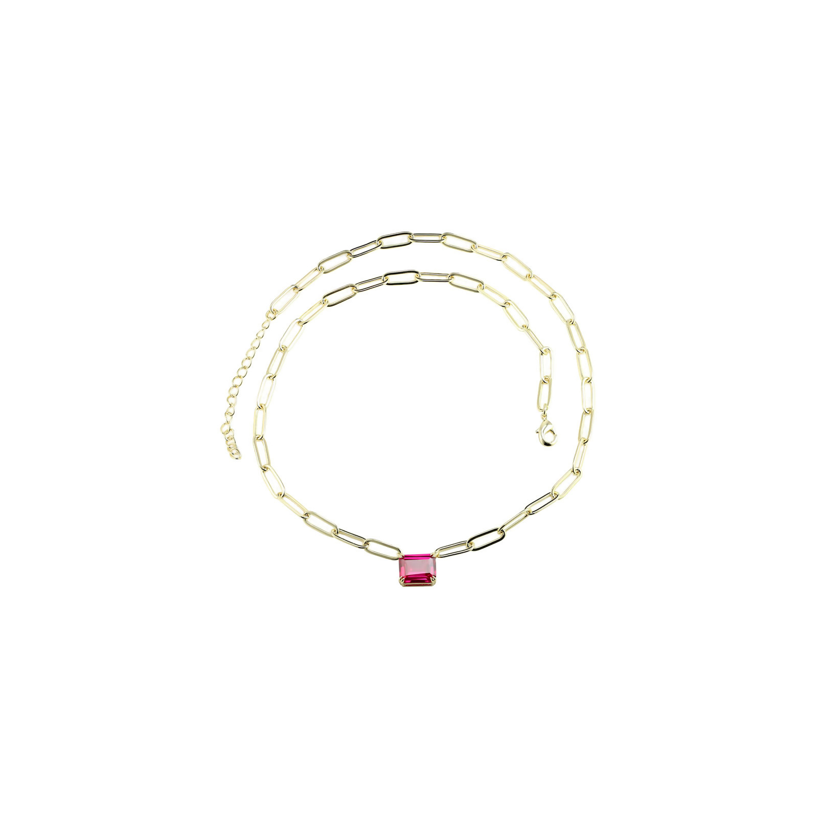 SCARLETT - Petite Solitaire Paperclip Necklace