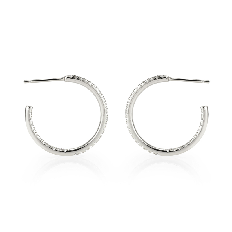 SOPHIE - Pave CZ Hoop Earrings