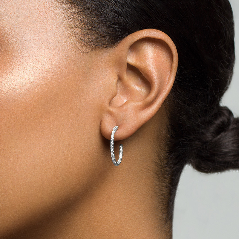 SOPHIE - Pave CZ Hoop Earrings