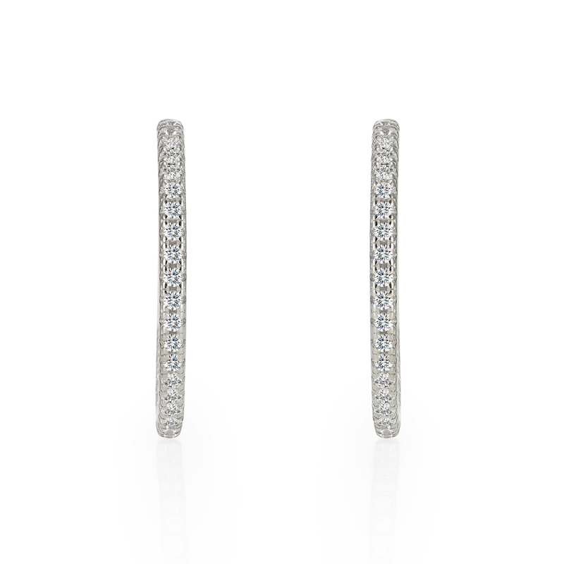 SOPHIE - Pave CZ Hoop Earrings