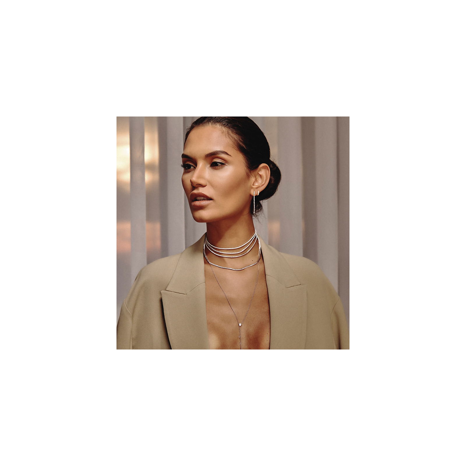 HAILEY - Round Cut Tennis Necklace