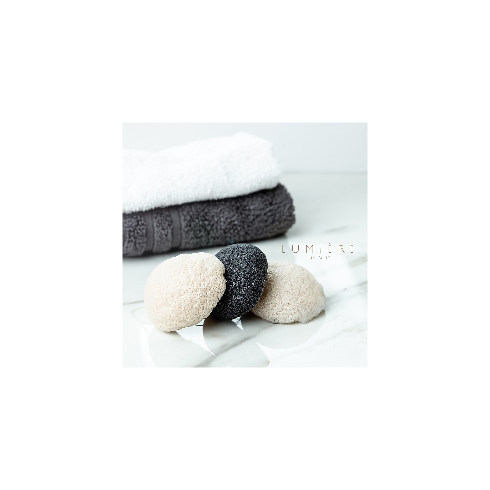 Lumiere de Vie® Konjac Facial Sponge Set
