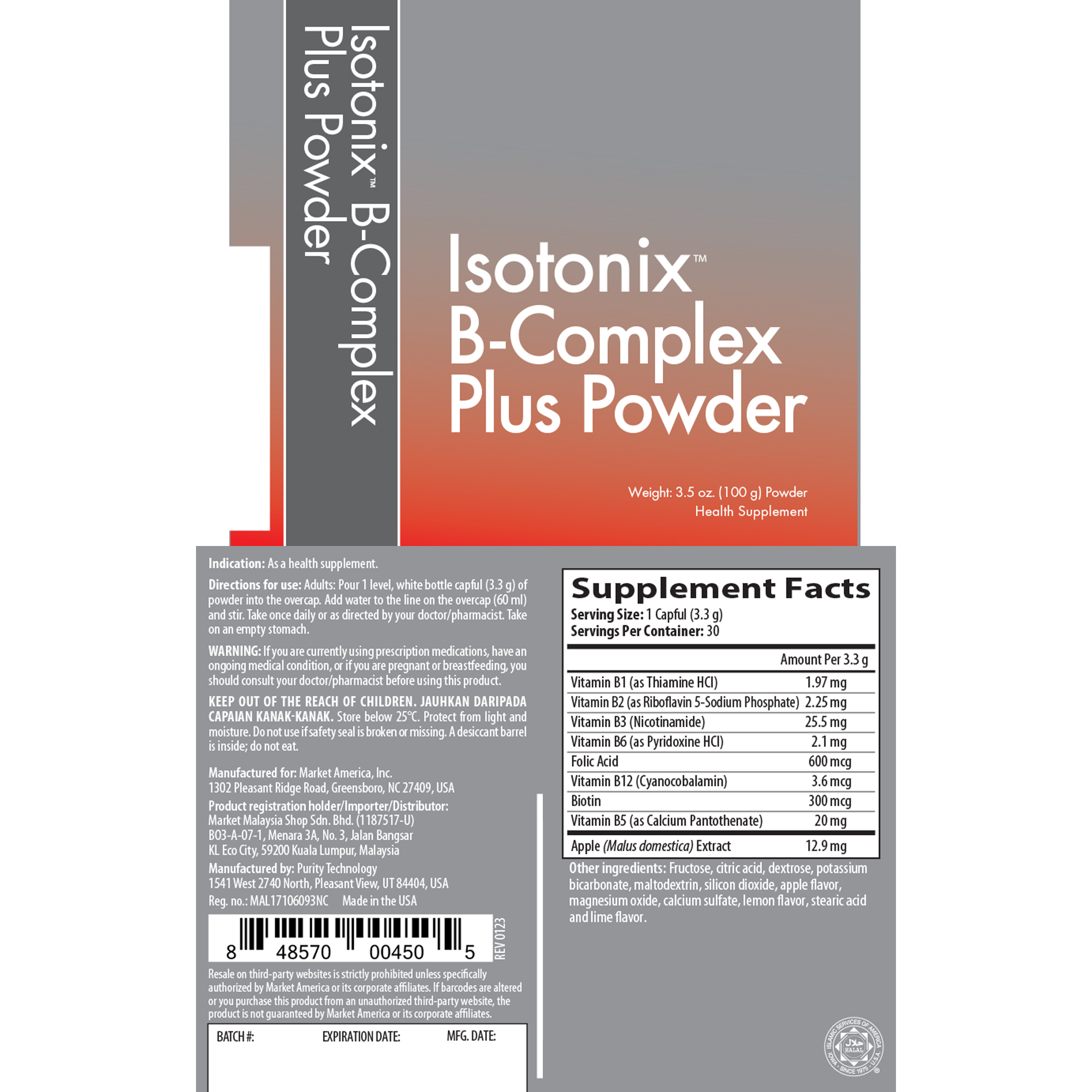 Isotonix™ B-Complex Plus Powder