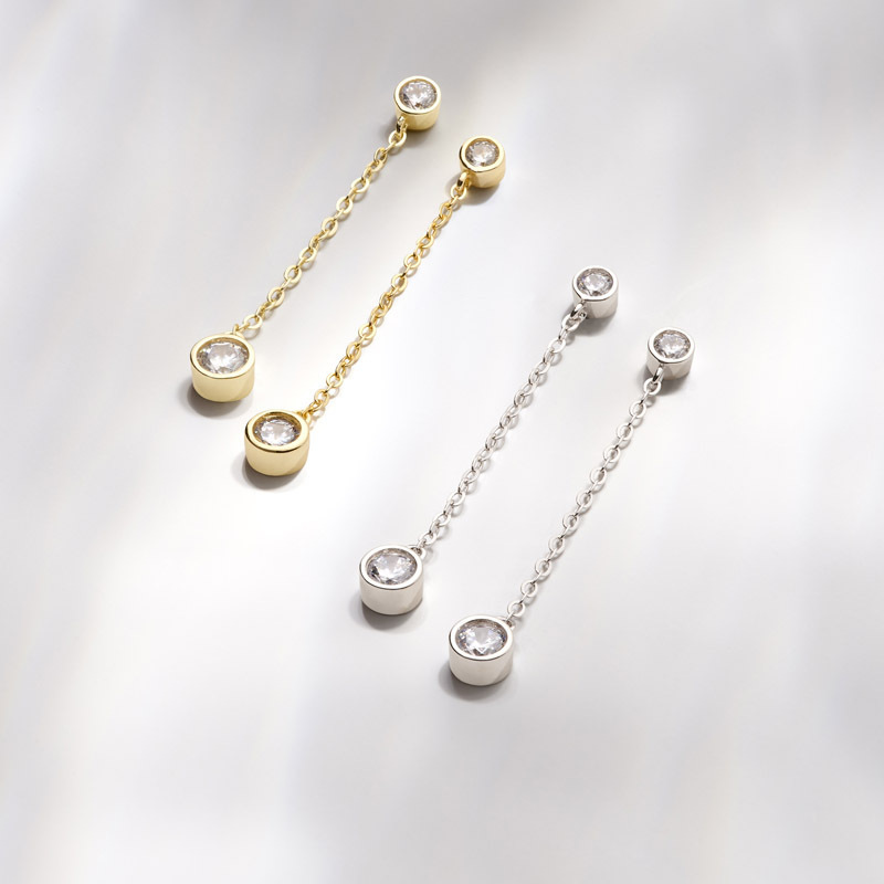 IRIS – Double Stone Drop Earrings