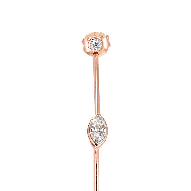 JEN - Slender Marquise Hoops - Final Sale