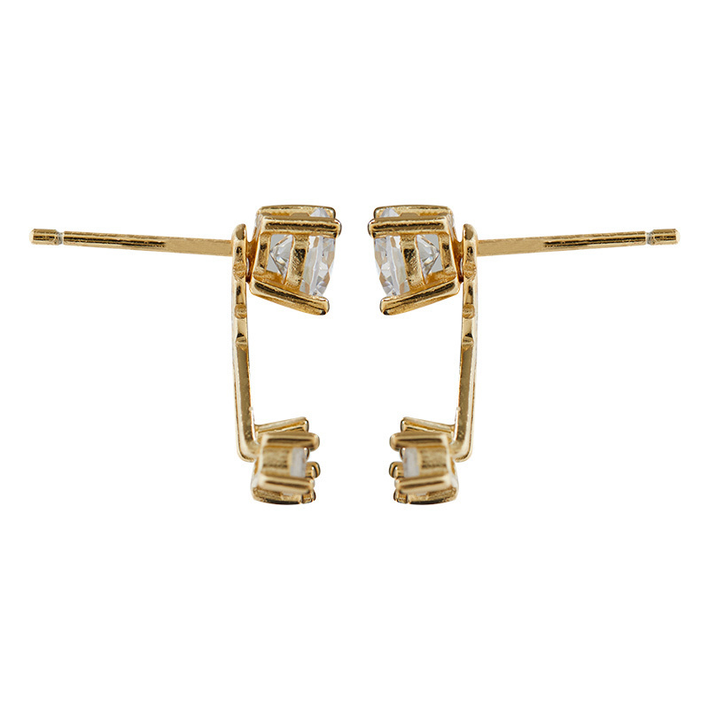 ALANI - Mixed Cut Stud With Removable Ear Jacket - Final Sale
