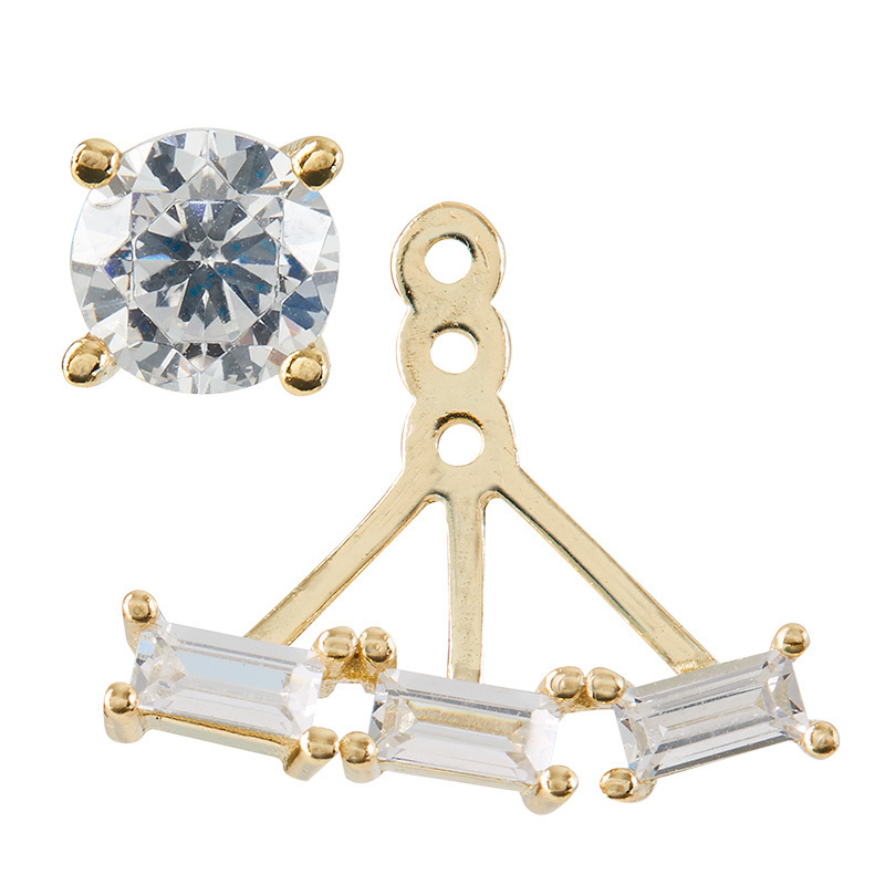 ALANI - Mixed Cut Stud With Removable Ear Jacket - Final Sale