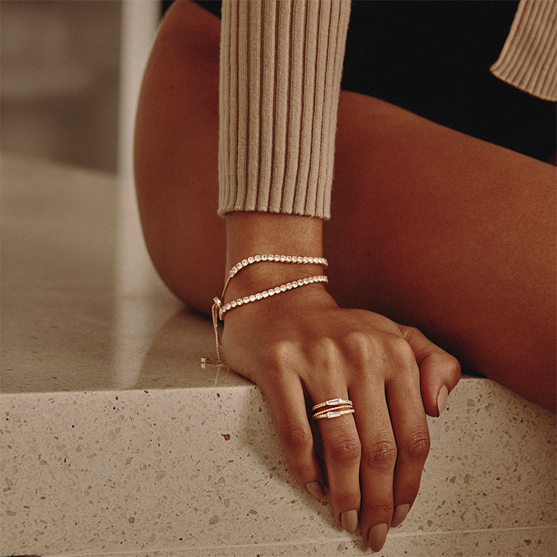 VIOLET - Round Cut Tennis Bracelet