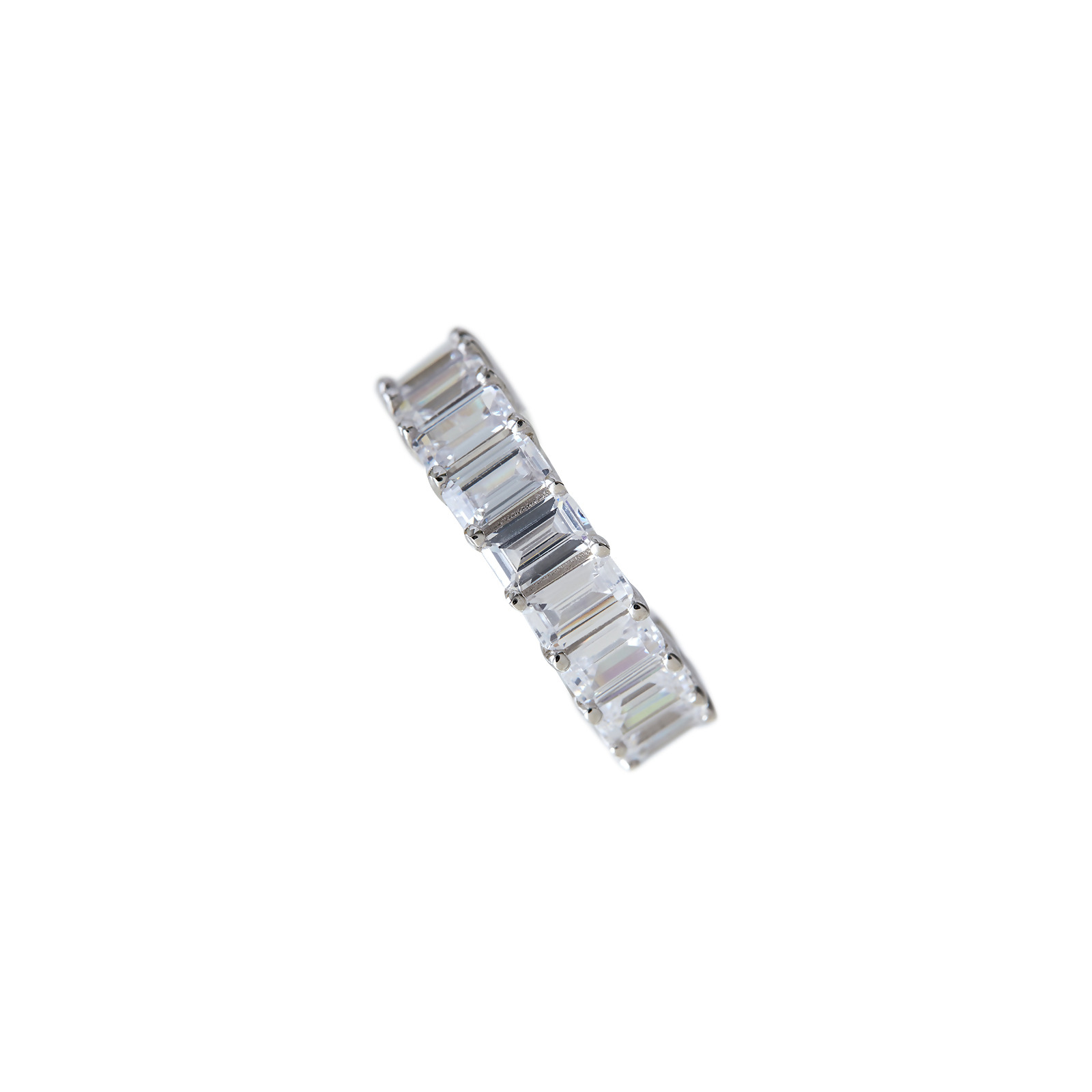 AMBER - Emerald Cut Eternity Band