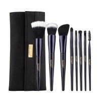 Motives® 8-Piece Deluxe Brush Set - Includes Powder Brush; Flat-Top Foundation Brush; Contour Brush; Eye Shadow Brush; Crease Brush; Angled Liner Brush; Lip Brush and Spoolie