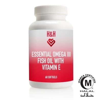 H&H™ Essential Omega III Fish Oil with Vitamin E - Single Bottle (30 Servings)