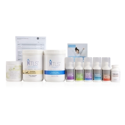TLS® 30-Day Jump-Start Kit (English) - includes 2 TLS Nutrition Shakes; 1 NutriClean Fiber; 1 Evergreen Formula; 1 Isotonix OPC-3 Plus; 1 Multivitamin; 1 B-Complex; 1 Calcium Plus; 1 Digestive Enzymes; 1 TLS 30-Day Booklet and 1 Tracking Sheet