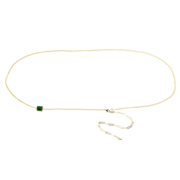 COSTA RICA - Cable Belly Chain - Size S/M - Gold | Green