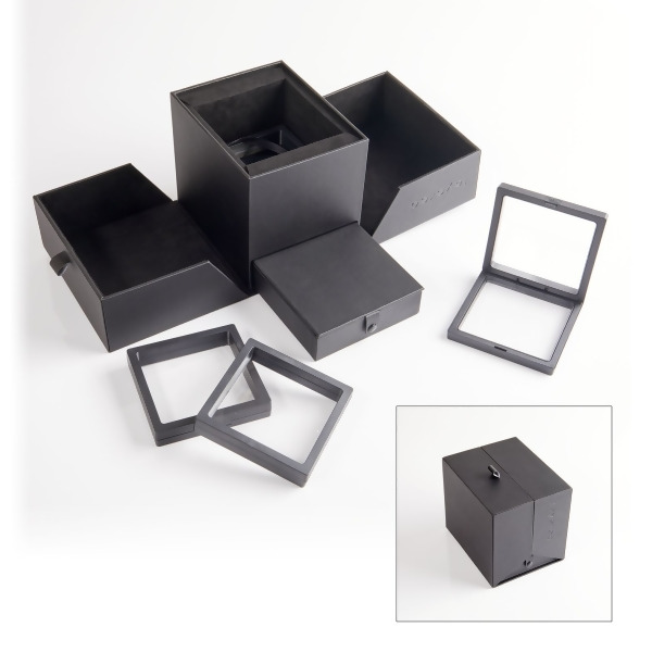 Layered Storage and Display Box - Black