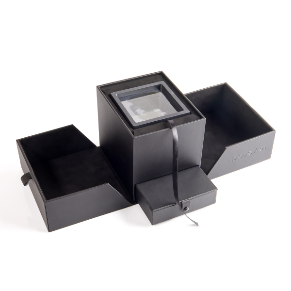 Layered Storage and Display Box - Black
