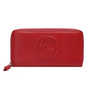 【GUCCI】 SOHO系列大LOGO小牛皮流蘇吊飾拉鍊長夾(紅)(308004-A7M0N-6523) 【GUCCI】 SOHO系列大LOGO小牛皮流蘇吊飾拉鍊長夾(紅)(308004-A7M0N-6523)