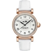 【Coach】 Ladies 優雅晶鑽女錶-銀x白/35m 【Coach】 Ladies 優雅晶鑽女錶-銀x白/35m
