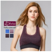 【Olivia】無鋼圈彈力包覆格紋運動內衣-黑底粉格(M/L) 【Olivia】無鋼圈彈力包覆格紋運動內衣-黑底粉格(M/L)