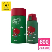 【韓國 BEDDY BEAR】萌寶兒童水壺600ML附3D造型杯套(小暴龍) 【韓國 BEDDY BEAR】萌寶兒童水壺600ML附3D造型杯套(小暴龍)
