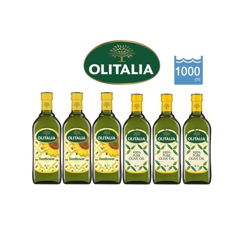 Olitalia奧利塔 純橄欖油 葵花油1000ml各3瓶 禮盒裝 From E Payless 百利市購物中心at Shop Com Tw