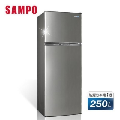 【原廠福利品】【SAMPO聲寶】250公升一級變頻雙門電冰箱 SR-A25D(G) 