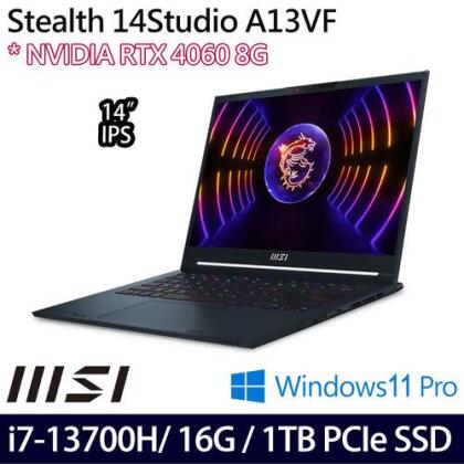 MSI 微星 Stealth 14Studio A13VF-021TW 14吋/i7-13700H/16G/1TB PCIe SSD/RTX4060/W11P 電競筆電 