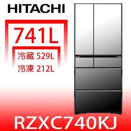 日立家電 741公升六門變頻冰箱(含標準安裝)【RZXC740KJX】 